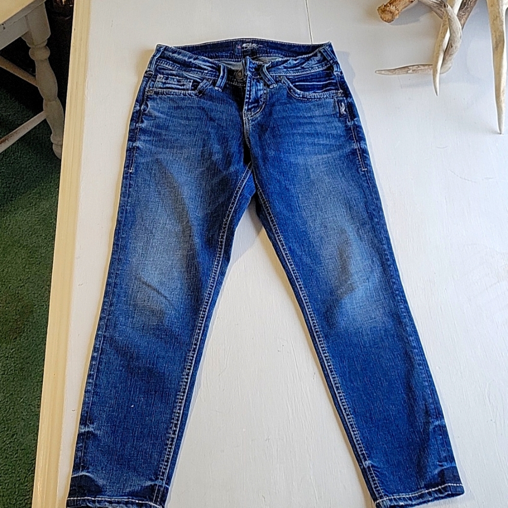 Silver suki skinny crop jeans